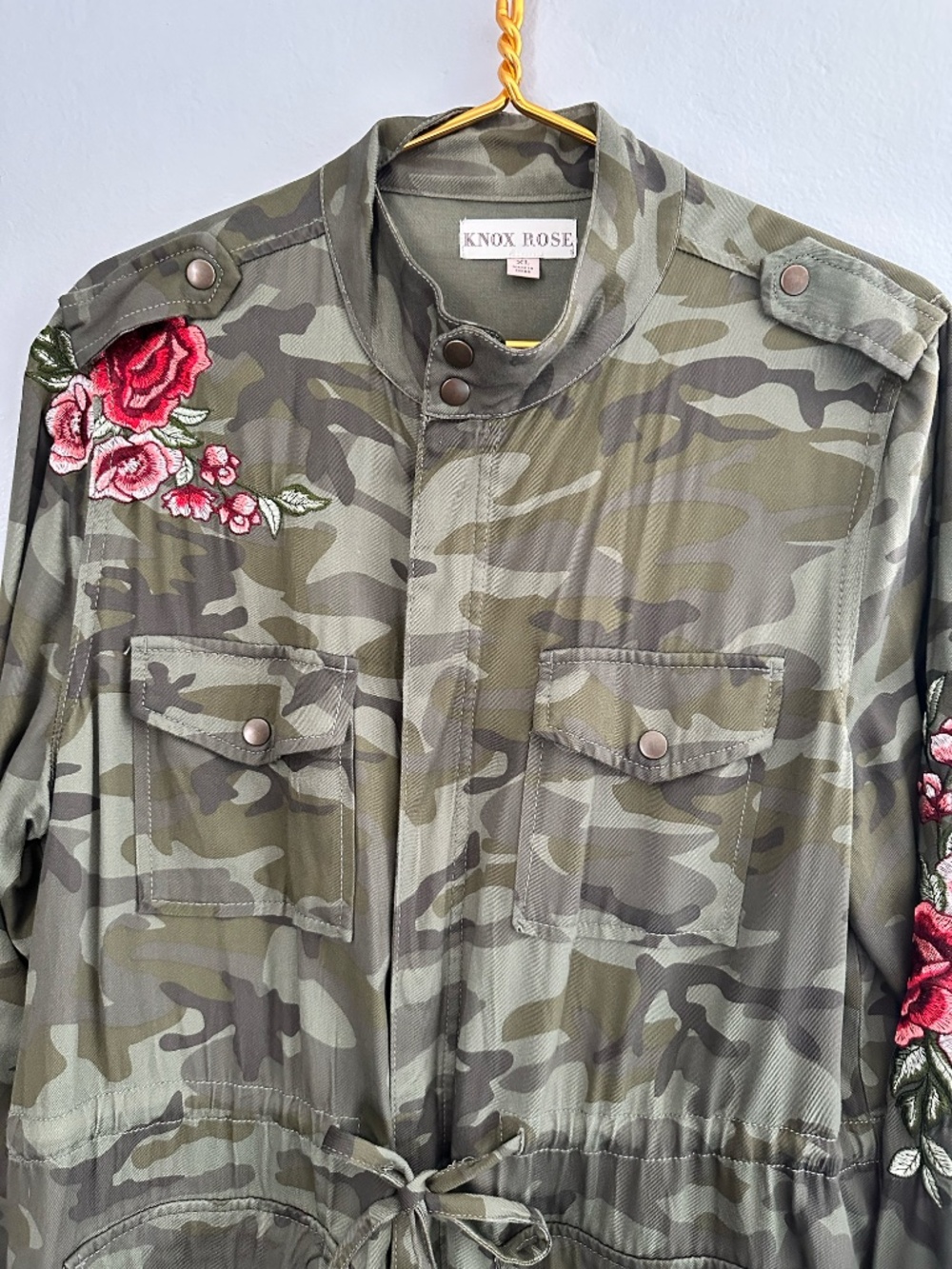 KNOX ROSE ARY BUTTON DOWN & ZIPPER JACKET WITH ROSE EMBROIDERY - Picture 3 of 11
